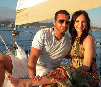 a man and woman on a boat