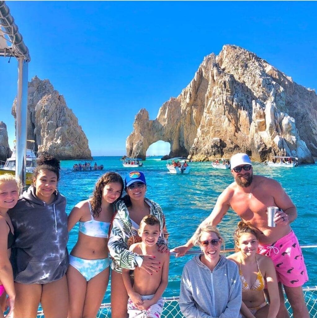A group of people on a boat